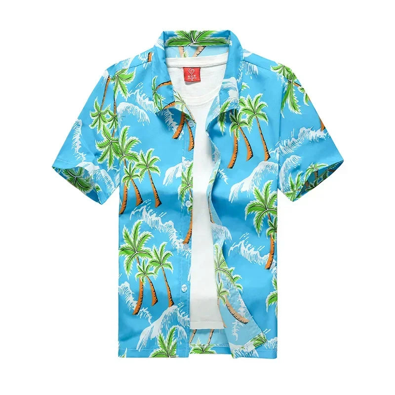 Kavari Royale Men’s Hawaiian Shirt – Casual Colorful Printed Beach Aloha Short Sleeve Plus Size (Up to 5XL)