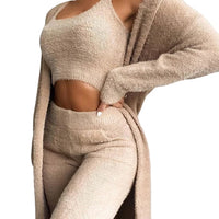 Kavari Royale 3-Piece Fleece Loungewear Set – Ultra Soft Comfort Wear