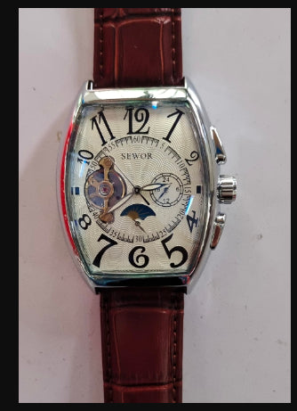 Men’s Luxury Automatic Mechanical Watch | SEWOR Tourbillon Skeleton Star Design Watch
