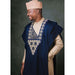 Kavari Royale Men's Agbada: Champagne Gold & Blue African 3-Piece Suit