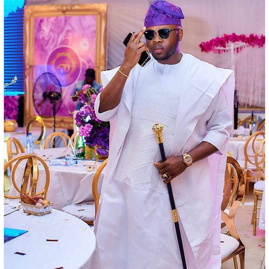 Kavari Royale Atelier White Agbada | Men’s African Wedding Suit
