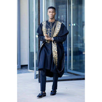 Kavari Royale 3pc African Agbada dress, African men's clothing, African attire, African wedding dress.