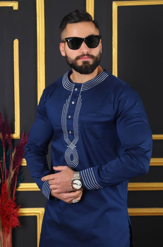 Kavari Royale African Senator Suit – Stylish Kaftan 2-Piece Outfit for Weddings & Events