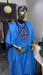 Kavari Royale Blue African Agbada 3-Piece Outfit – Handmade Men’s Wedding & Groomsmen Suit
