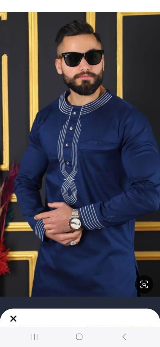 Kavari Royale Atelier Men’s Senator African Outfit – Nigerian Traditional 3-Piece Agbada Kaftan Groom Wedding Attire (Custom Fit)