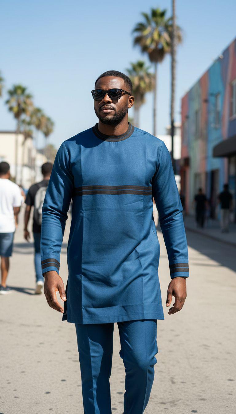 Kavari Royale Modern Senator Wear Set – Minimalist African Men’s Outfit