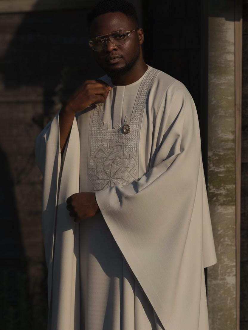 Kavari Royale Complete Agbada Set – Nigerian Men’s Traditional Wedding Attire