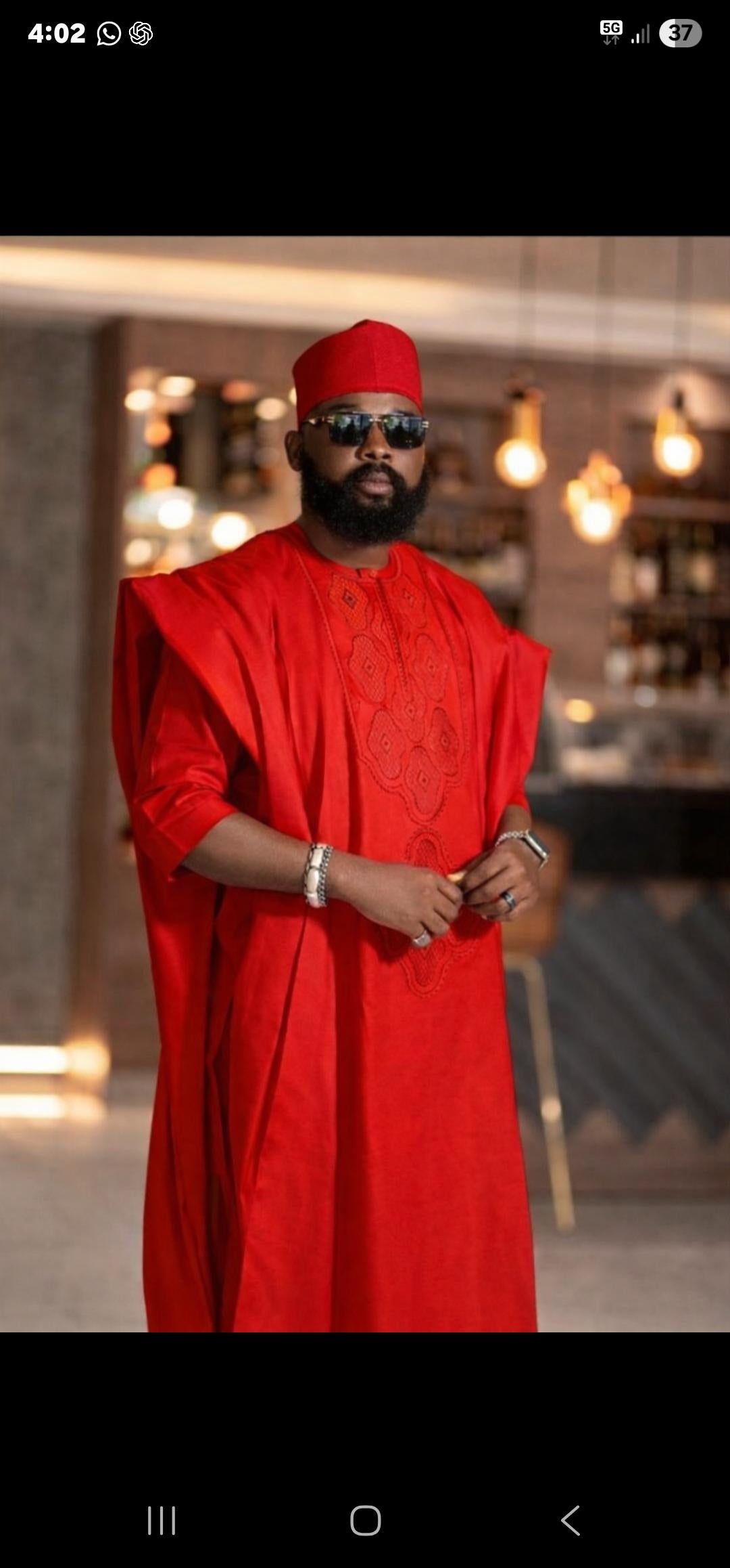 Kavari Royale Agbada Set – Men’s African 2-Piece Dashiki Outfit