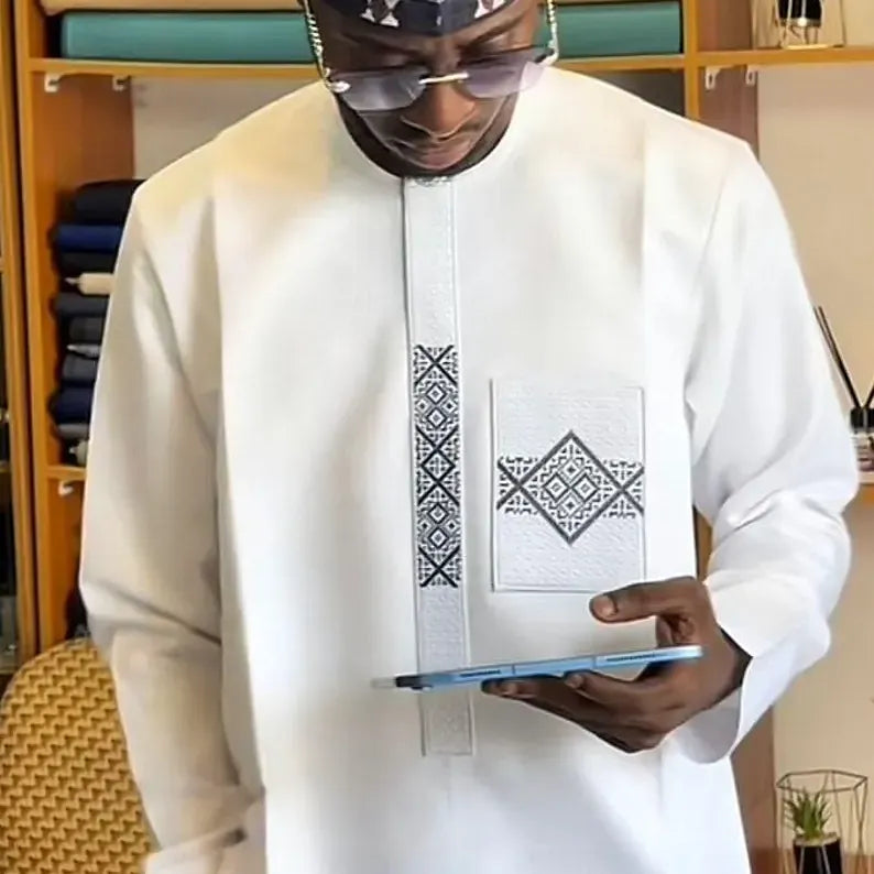 Kavari Royale African Groom Suit – Men’s Shirt & Pants Set