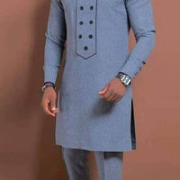 Kavari Royale Atelier Bespoke African Men’s Suit – Cotton Senator Wear Traditional Outfit