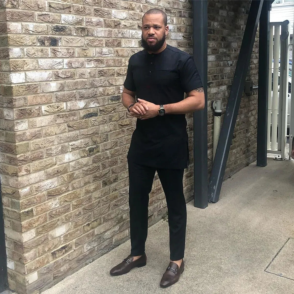 Kavari Royale Black Senator Suit – African Men’s Traditional Wear