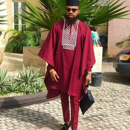 Kavari Royale Agbada Set – Traditional African Men’s Wedding Wear