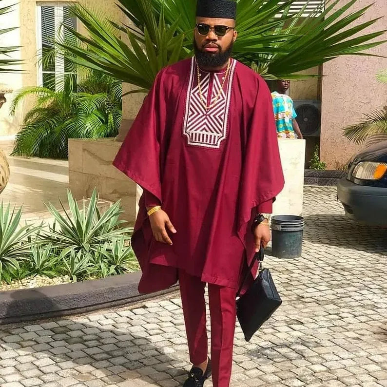 Kavari Royale Agbada Set – Traditional African Men’s Wedding Wear