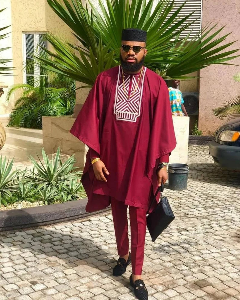 Kavari Royale Agbada Set – Traditional African Men’s Wedding Wear