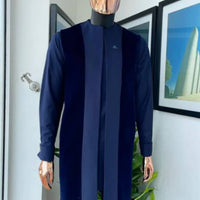 Kavari Royale Navy Blue Senator Suit – Elegant 3-Piece African Wear