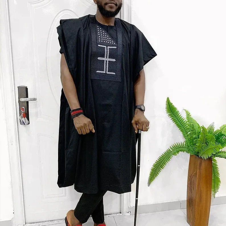 Kavari Royale Black Senator Suit – Tailored African Men’s Wear