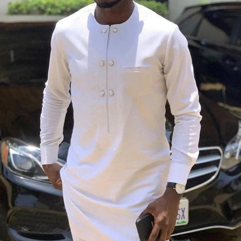 Kavari Royale White Senator Suit – Tailored African Men’s Wear