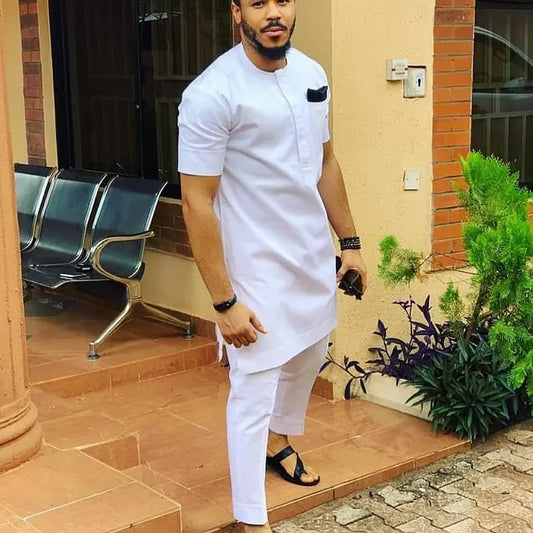 Kavari Royale White Senator Suit – Tailored African Men’s Wear