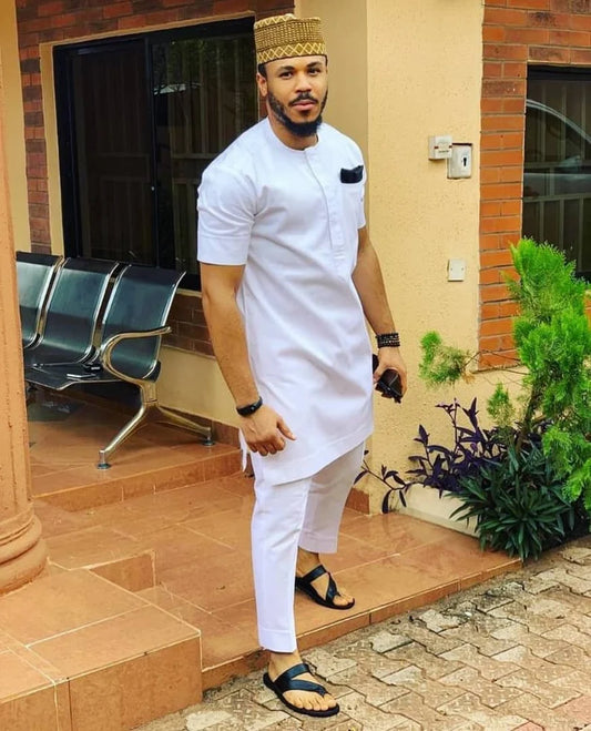 Kavari Royale White Senator Suit – Tailored African Men’s Wear