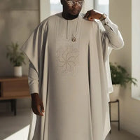 Kavari Royale Complete Agbada Set – Nigerian Men’s Traditional Wedding Attire