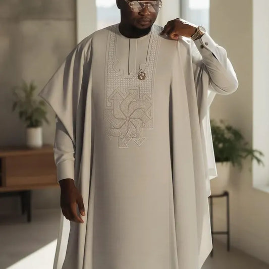 Kavari Royale Complete Agbada Set – Nigerian Men’s Traditional Wedding Attire