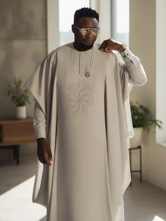 Kavari Royale Complete Agbada Set – Nigerian Men’s Traditional Wedding Attire