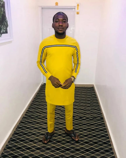 Kavari Royale Yellow Senator Suit – Tailored African Men’s Wear