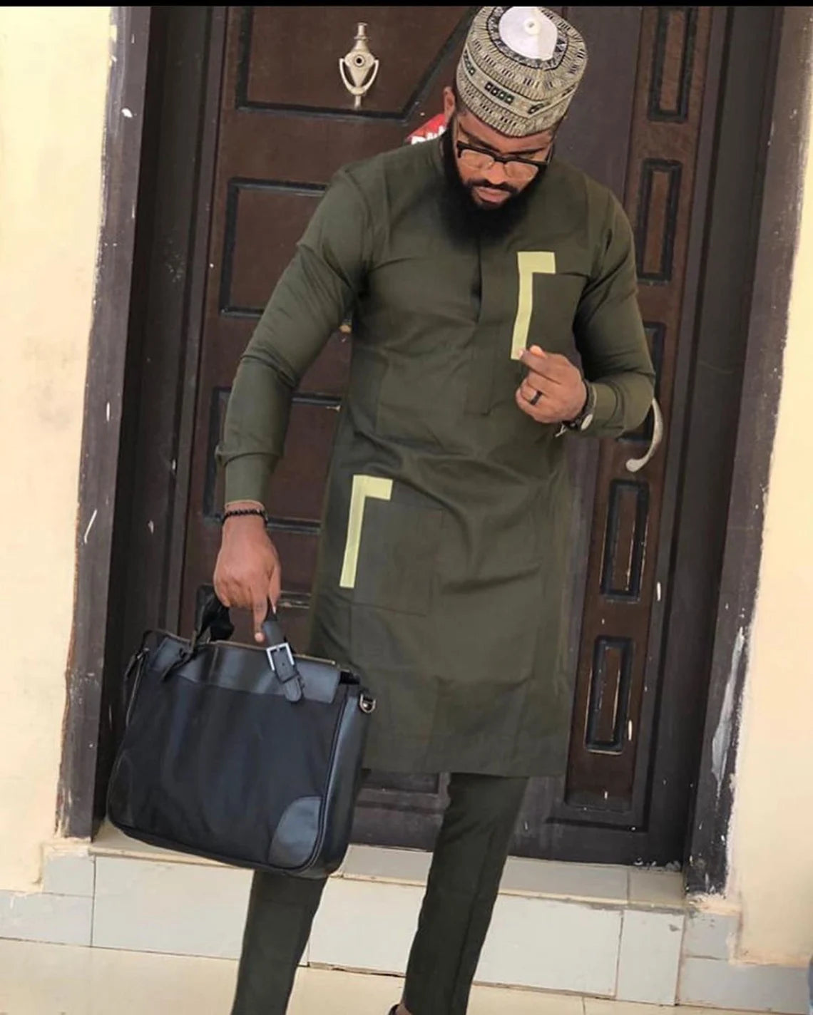 Kavari Royale Atelier Tailored African Men’s Suit – Kaftan, Dashiki & Senator Wear Traditional Outfit