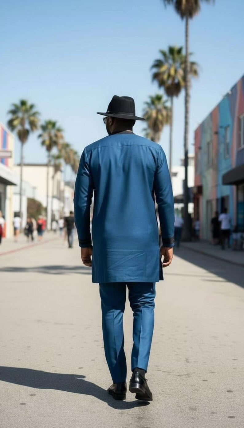 Kavari Royale Modern Senator Wear Set – Minimalist African Men’s Outfit