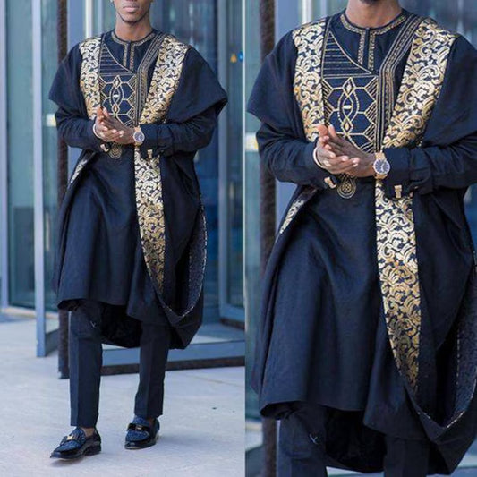 Kavari Royale 3pc African Agbada Outfit | Men’s Traditional Clothing & Wedding Wear