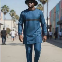 Kavari Royale Modern Senator Wear Set – Minimalist African Men’s Outfit